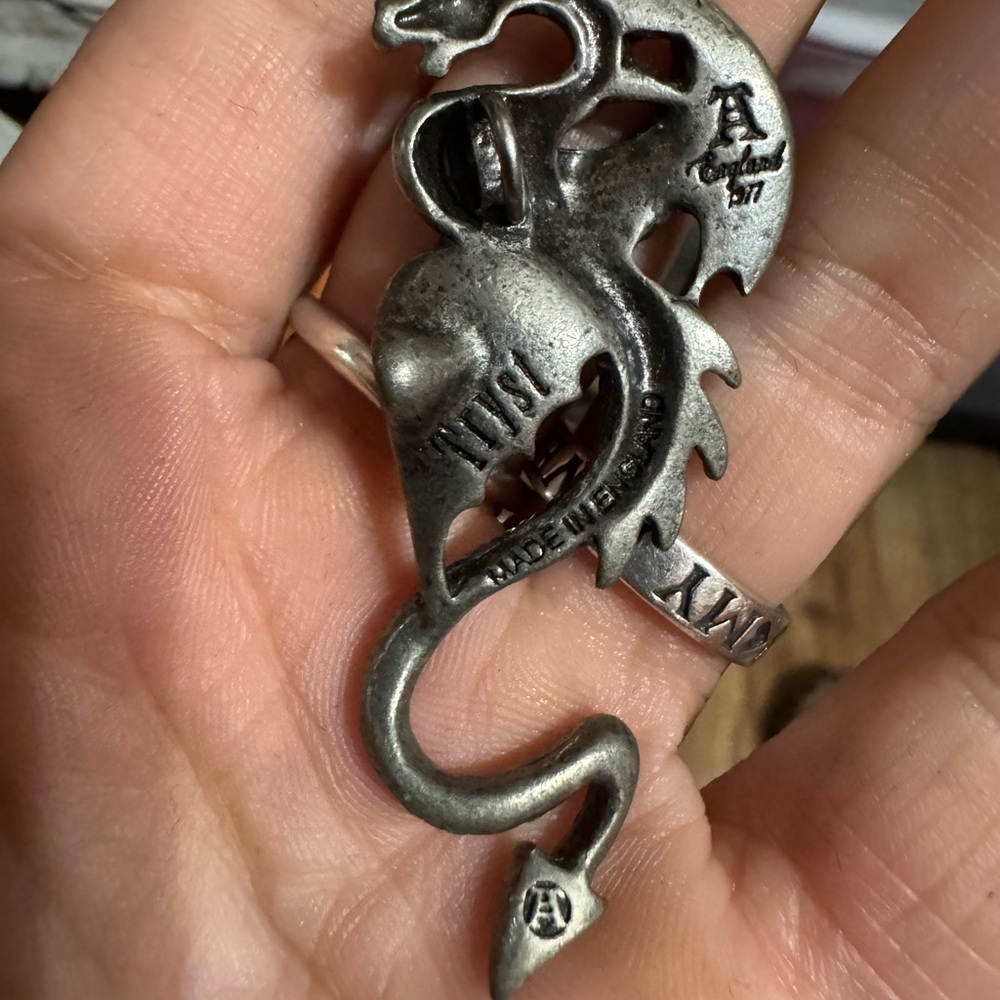 Tryst Silver Dragon Statement Ring - image 2